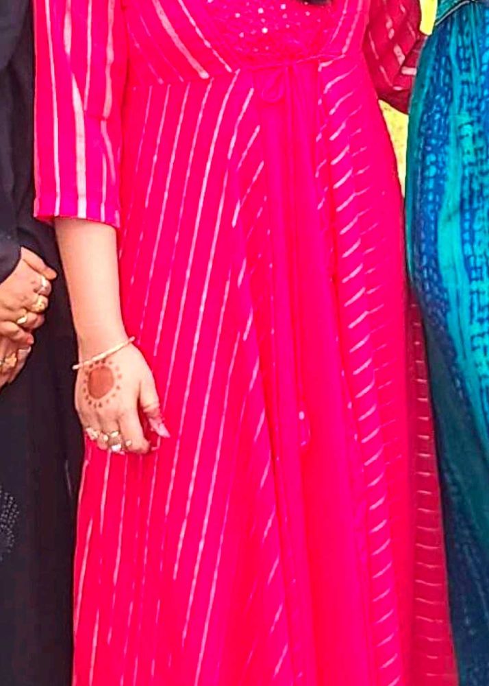 Pink Striped Kurta