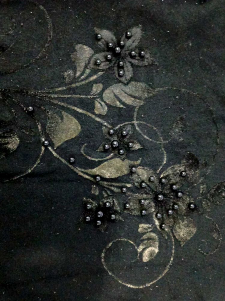 Elegant Black Embellished Sweater