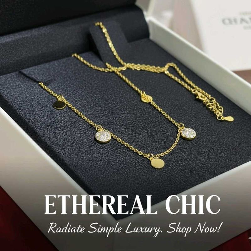 GIVA 925 silver Gold plated Elegant Necklace