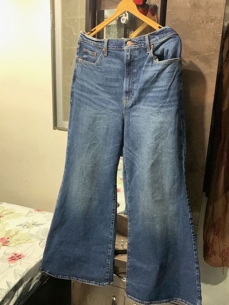 Wide Leg Denim Jeans