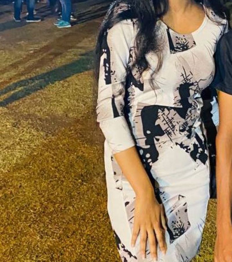 Abstract Print Bodycon Dress
