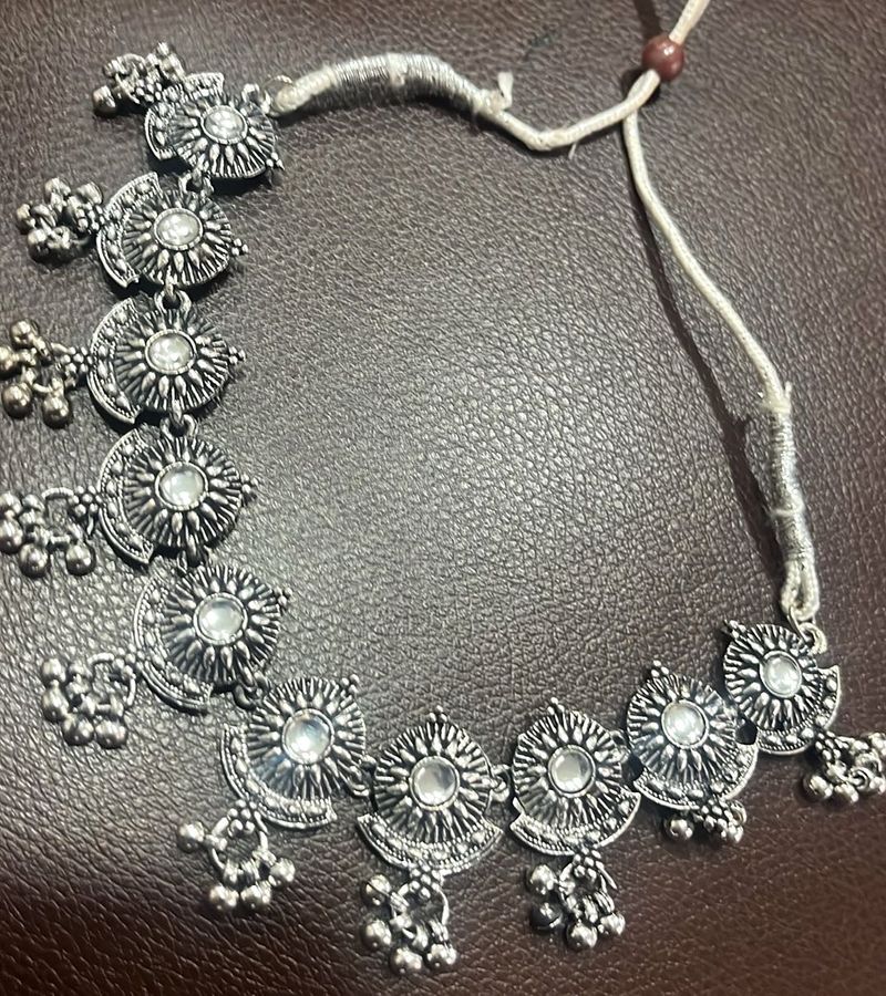 Silver-Tone Statement Necklace