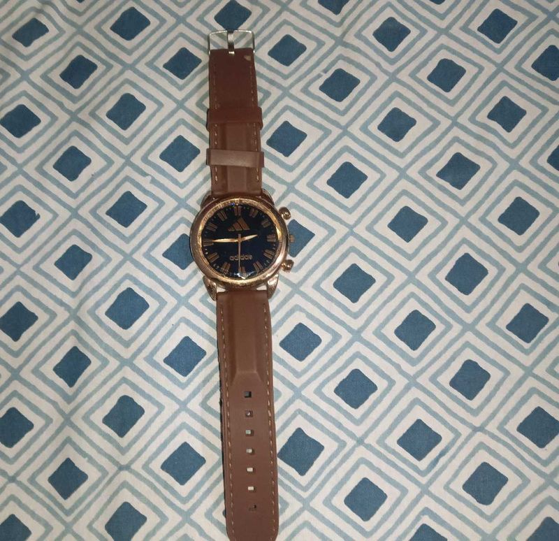 Adidas Brown Leather Watch