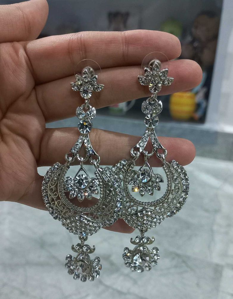 Sparkling Silver Earrings
