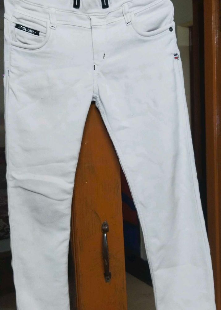 White Slim Fit Jeans