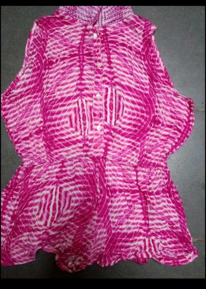 Pink Tie-Dye Mini Dress