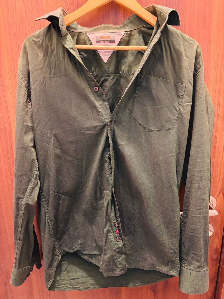 Olive Green Casual Shirt