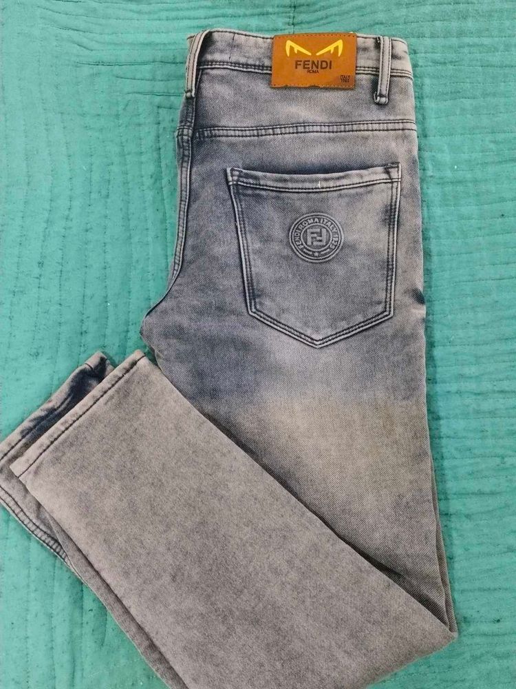 Fendi Faded Blue Denim Jeans