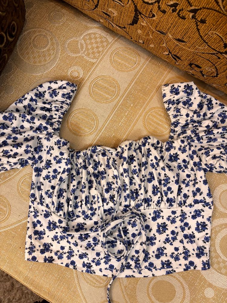 Floral Print Crop Top