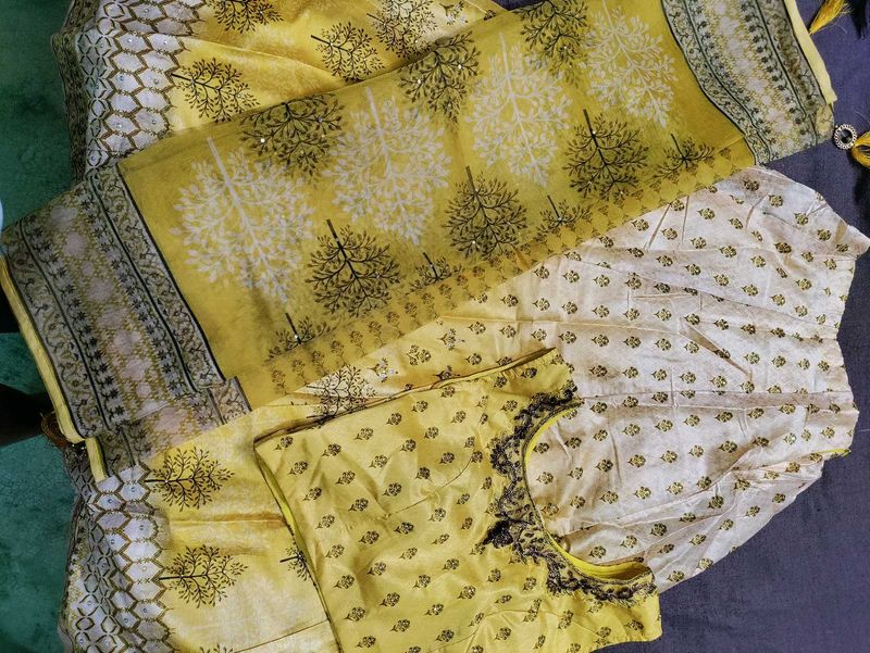 Elegant Yellow Lehenga Choli