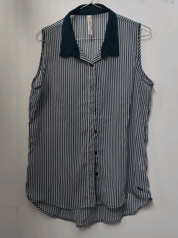 Striped Sleeveless Shirt
