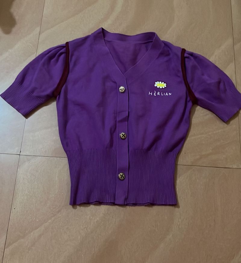 Cute Purple Cardigan