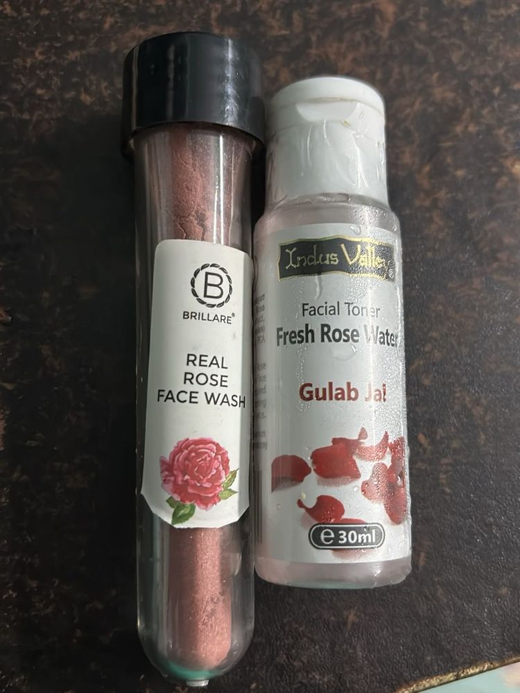 Real  Rose Powder Face Wash &amp;Rose Water