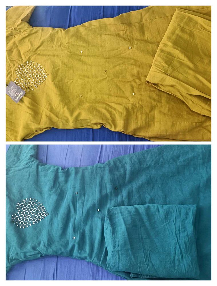 Combo Elegant Kurta &amp; Pant Set with double layer f