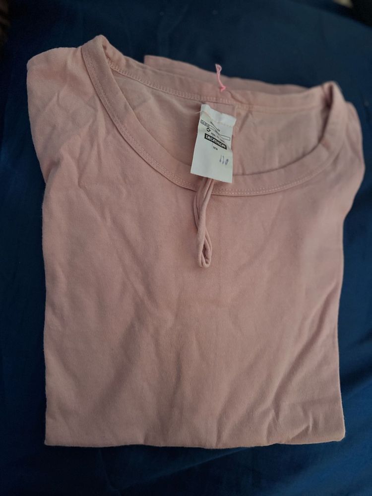 Decathlon Pink Crew Neck T-Shirt