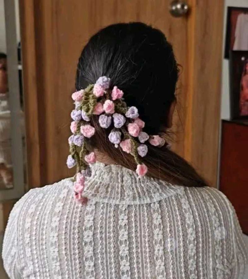 new Floral Crochet Hair Accessory