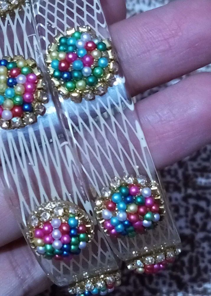 Colorful Beaded Bangles