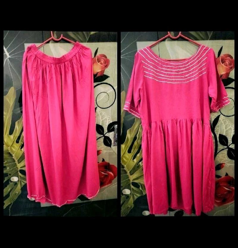 one time used Pink Kurta Set