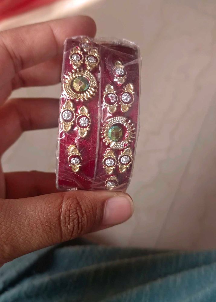 Maroon Bangles For Girl