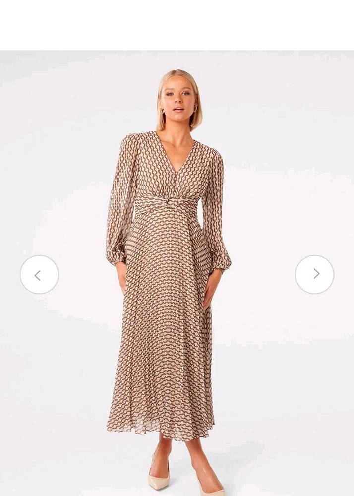Elegant Print Midi Dress