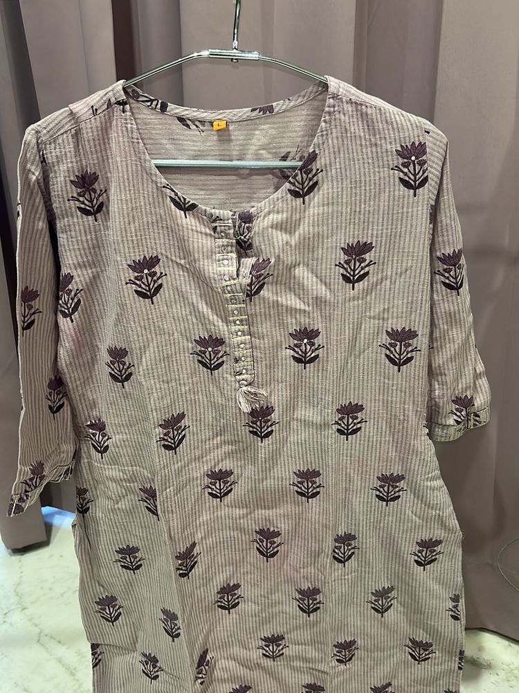 Floral Purple Kurta Set