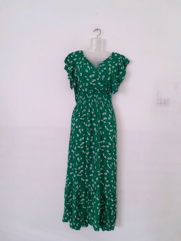 Green Printed Dress (Women&#39;s)