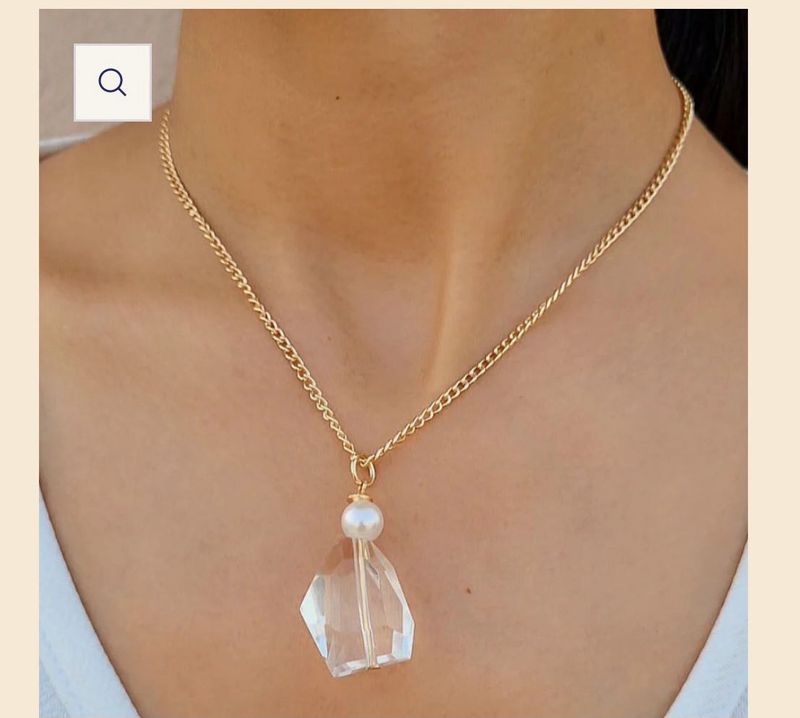 Crystal Bead Gold Plated Pendant