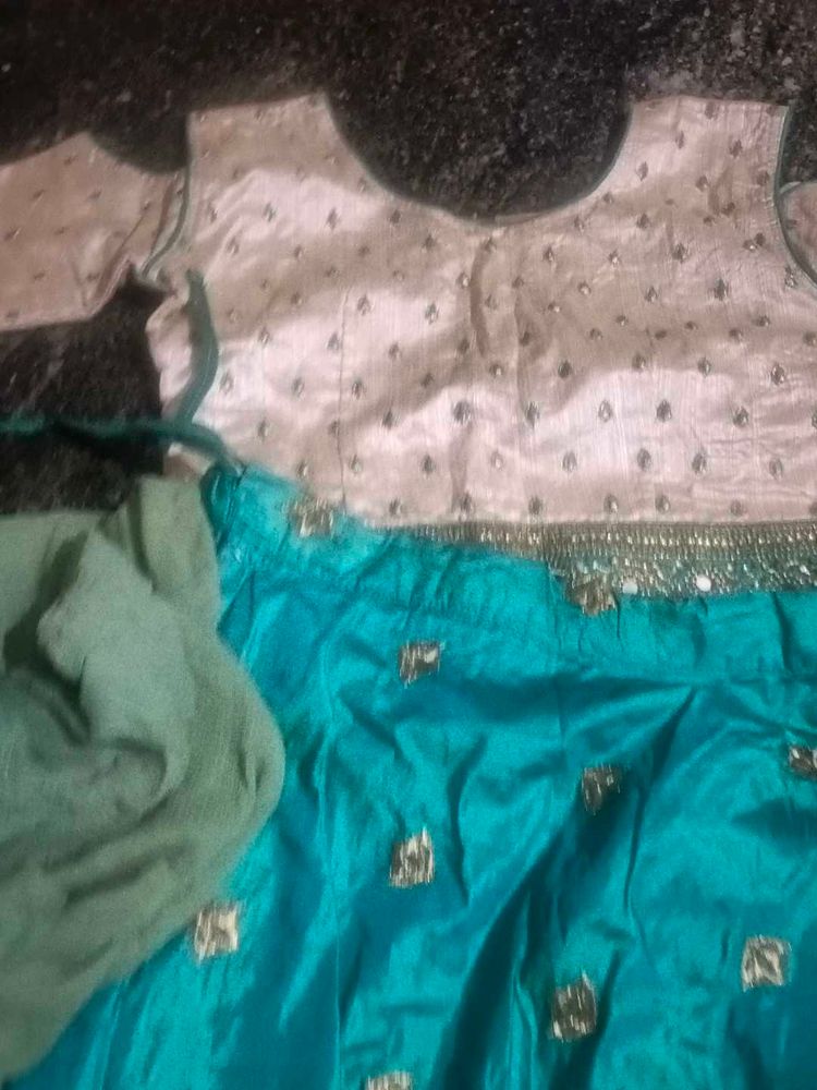 Teal Embellished Lehenga Choli