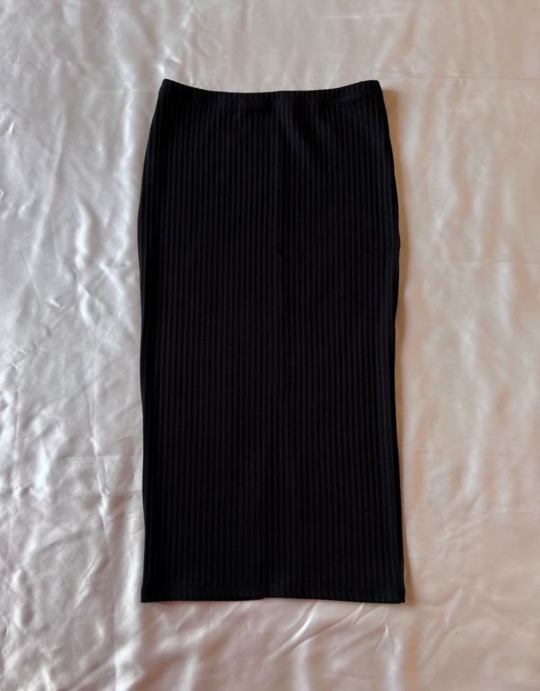 Shein Black Slit Midi Skirt