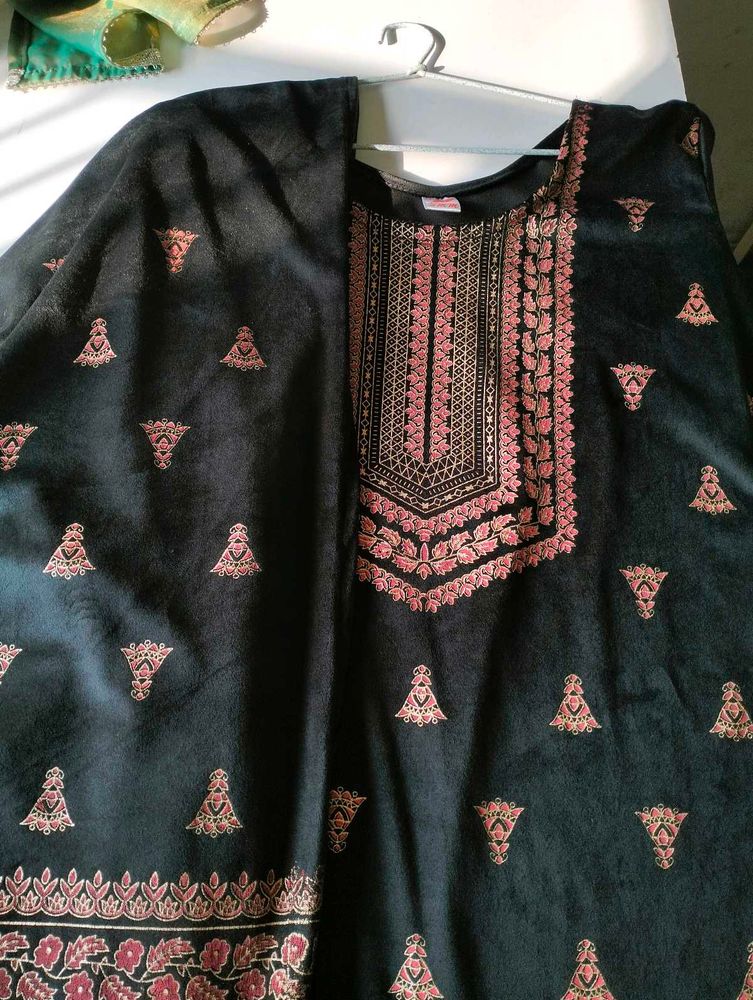 Premium Black Velvet Suit