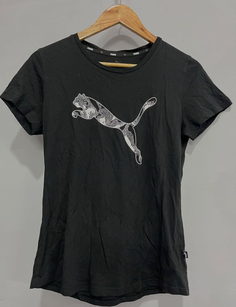 PUMA BLACK CASUAL T SHIRT