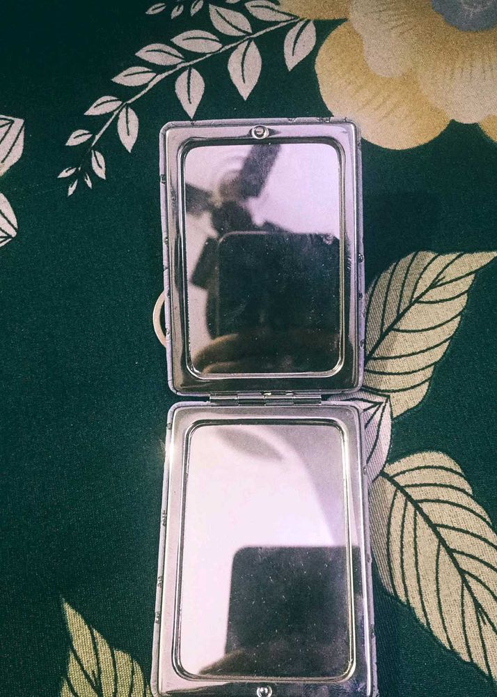 Vintage Silver Compact Mirror