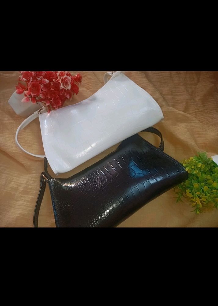 Combo White N Black Shoulder Bag
