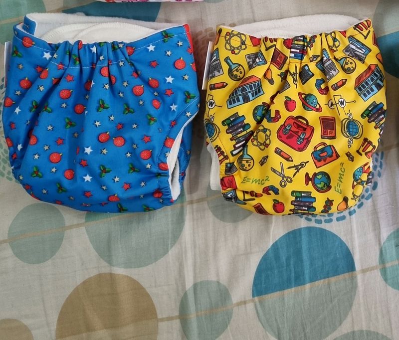 Cloth Diapers For Babies Reusable 2 Nos