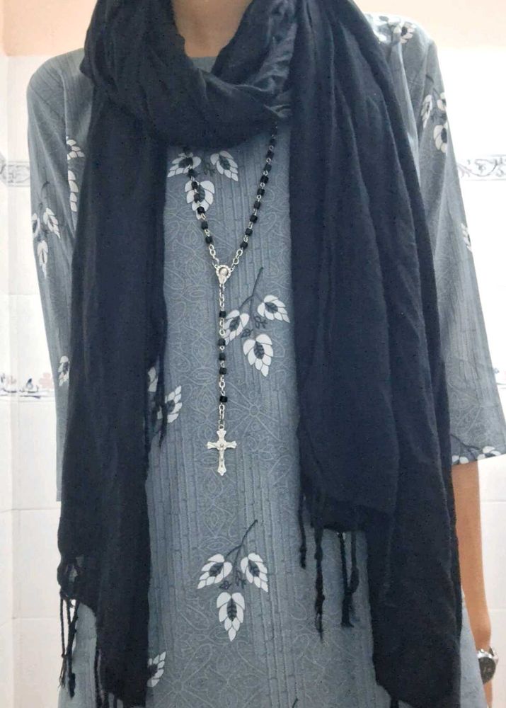 Grey Gray Crepe kurti