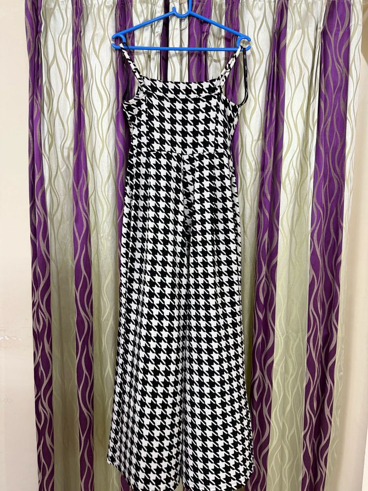 Westside B&amp;W Printed Jumpsuit