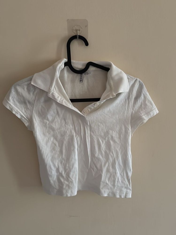 White Crop Top