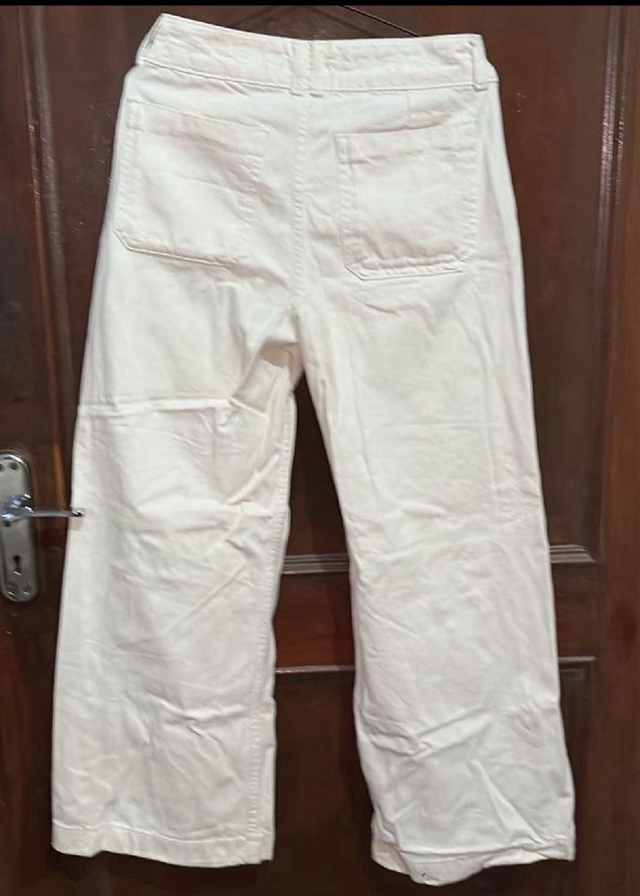 Wide Leg White Pants