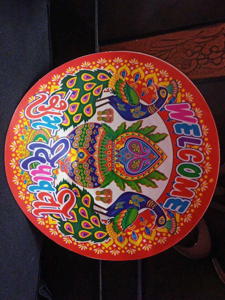 Welcome Wall Sticker Rangoli  Pack Of 5 Large