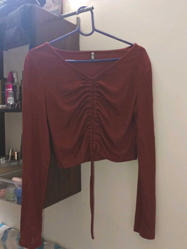 Rust-colored Crop Top