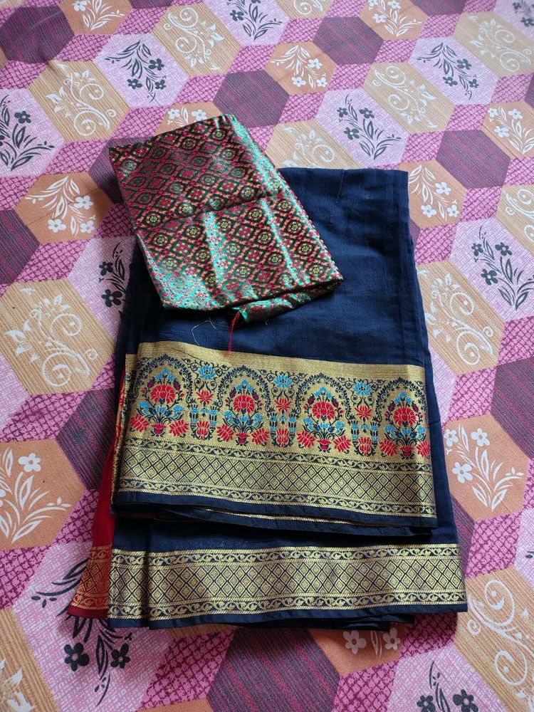 Beautiful New Unused Saree With Blouse Pc