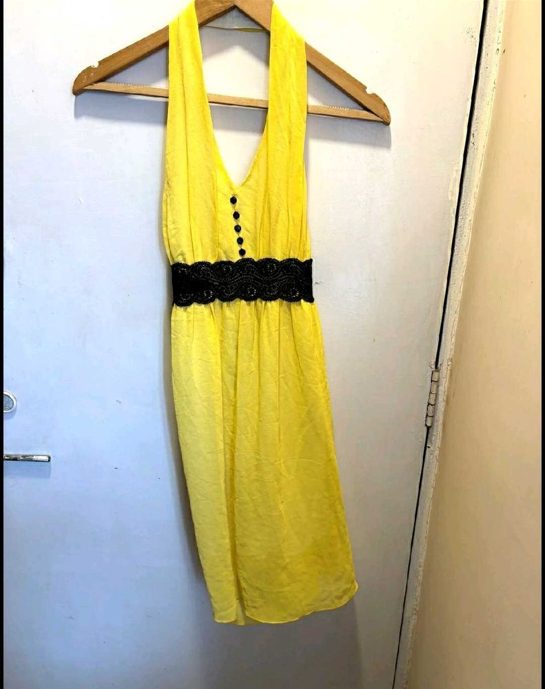 Yellow Halter Dress