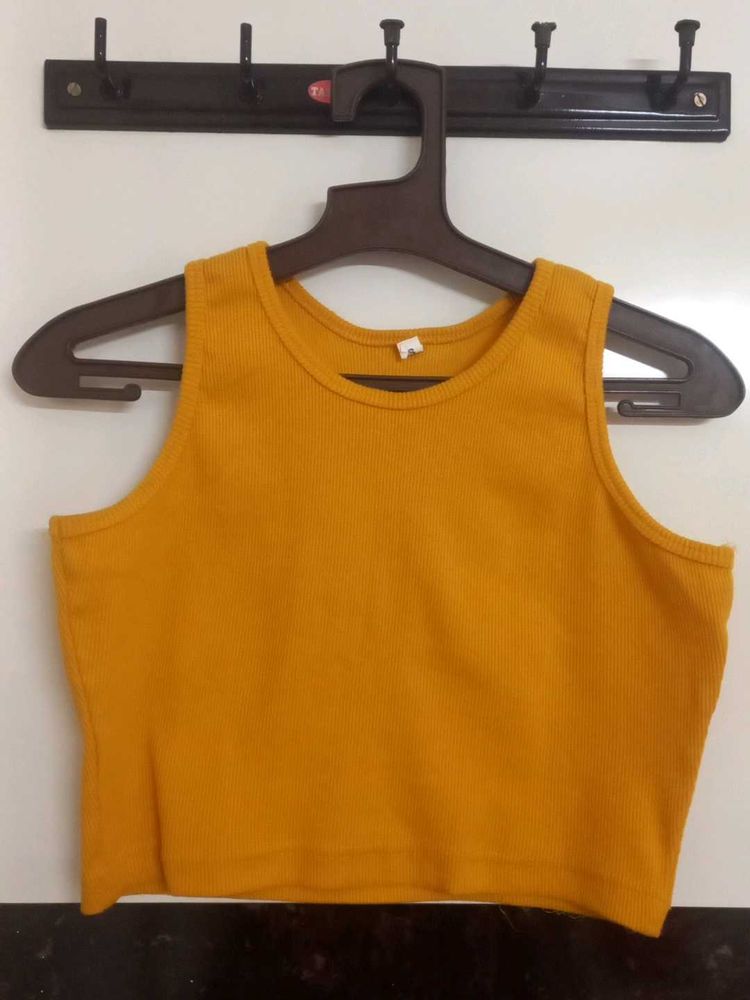 Cute Yellow Crop Top