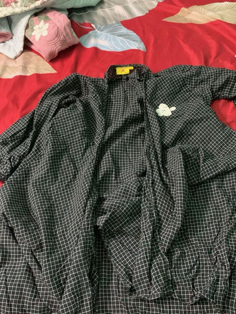 Checked Black Shirt