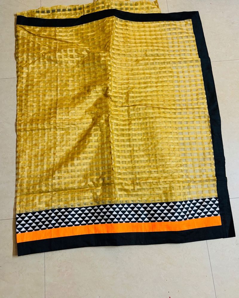 golden elegant saree