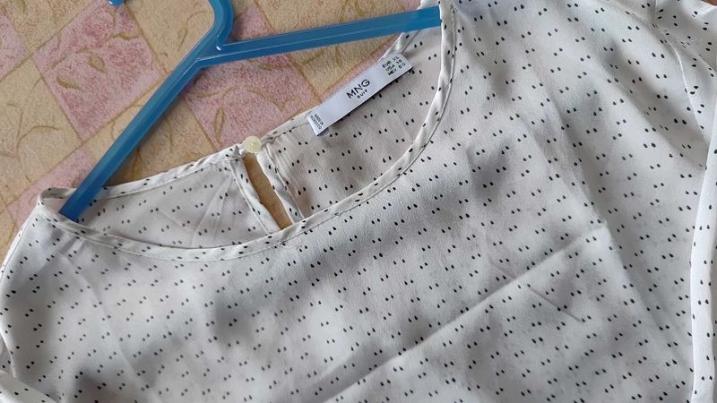 MNG Polka Dot Blouse - Size XL