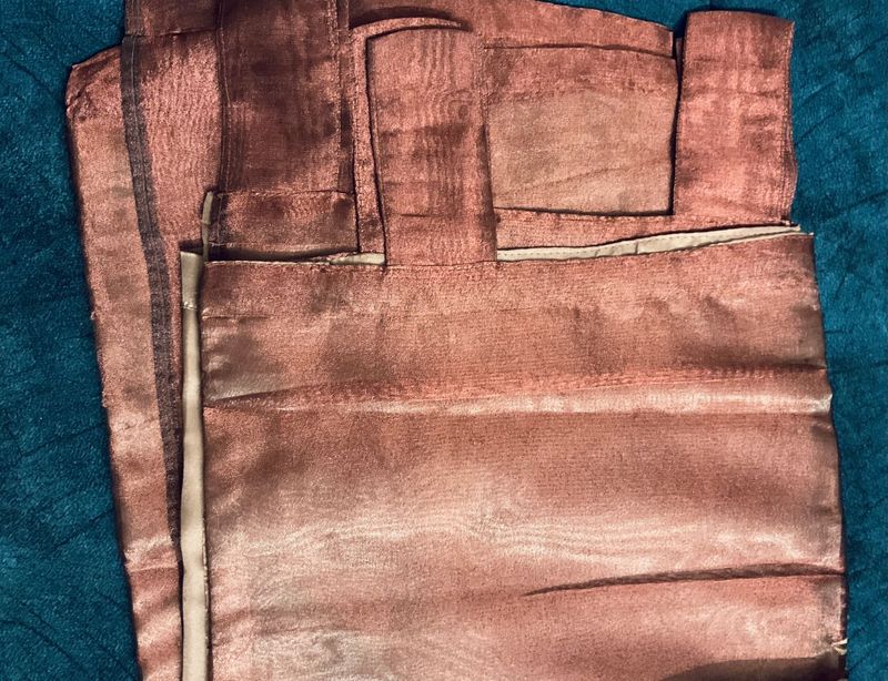 Vintage Pinkish-Brown Door Curtain Panels