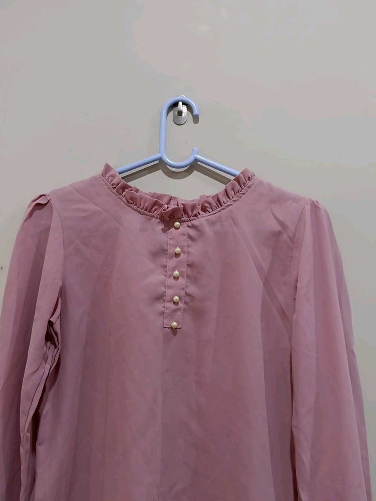 Elegant Mauve Tunic Top
