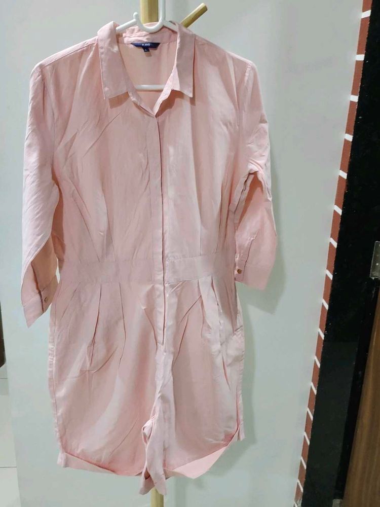 Cute Light Pink Playsuit