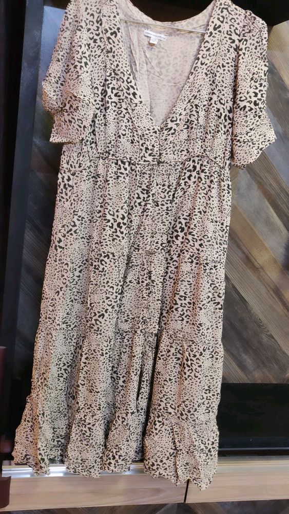 Cheetah Print Midi Maxi Dress From American Brand